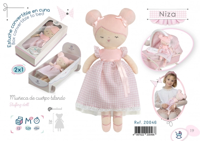 Plush Doll Niza with Cradle