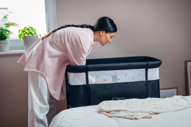 Momi revo dark gray crib