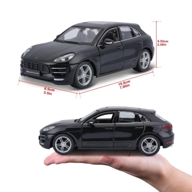 Bburago Porsche Macan Black Model Car