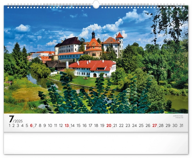 Wall Calendar with Czech Landscapes 2025