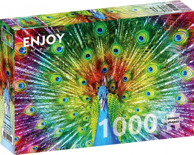 Puzzel Kleurrijke Pauw 1000 Stukken