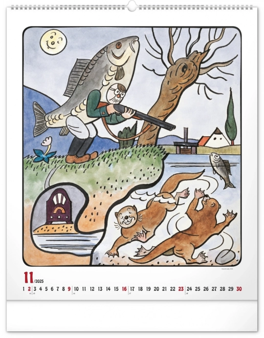 Wall Calendar Josef Lada 2025