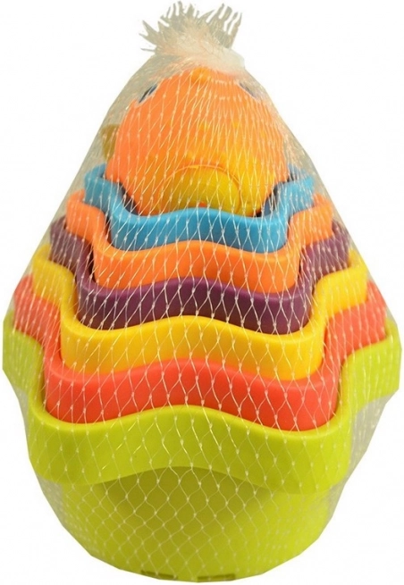 Kleurrijke piramide voor kinderen 14x12x12 cm