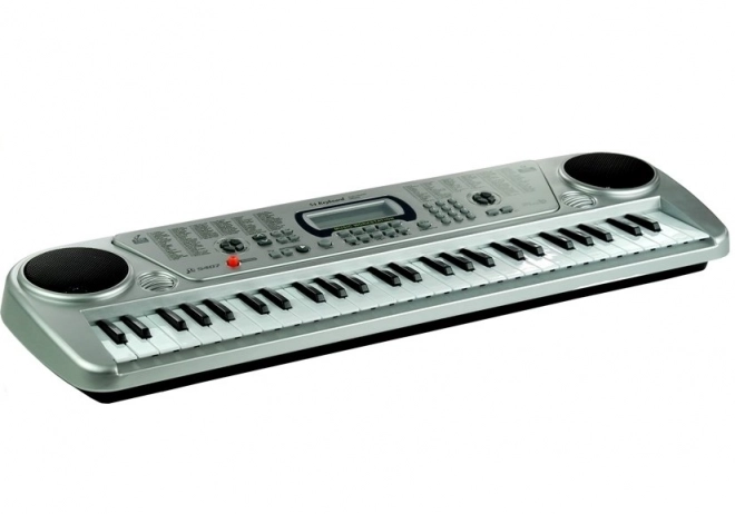 Silver Keyboard with Microphone