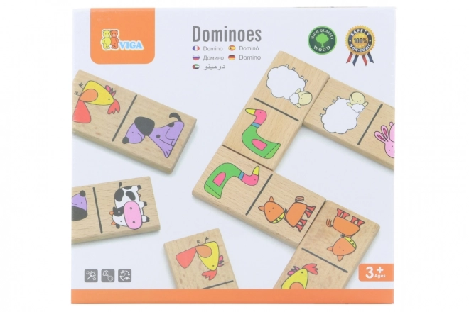 Wooden Animals Domino Set