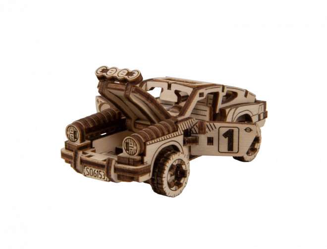 Wooden 3D Puzzle Rally Car Model