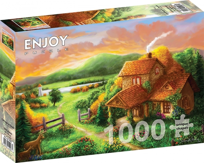 Enjoy puzzle cottage at dusk 1000 pieces