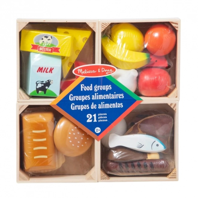 Wooden Food Play Set in Boxes