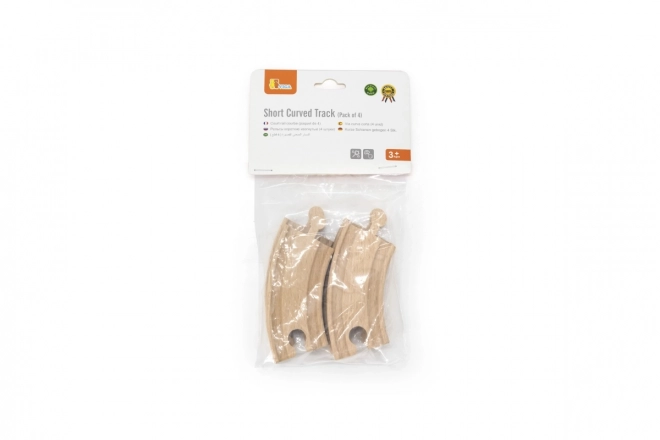 Wooden Train Track Curve Set