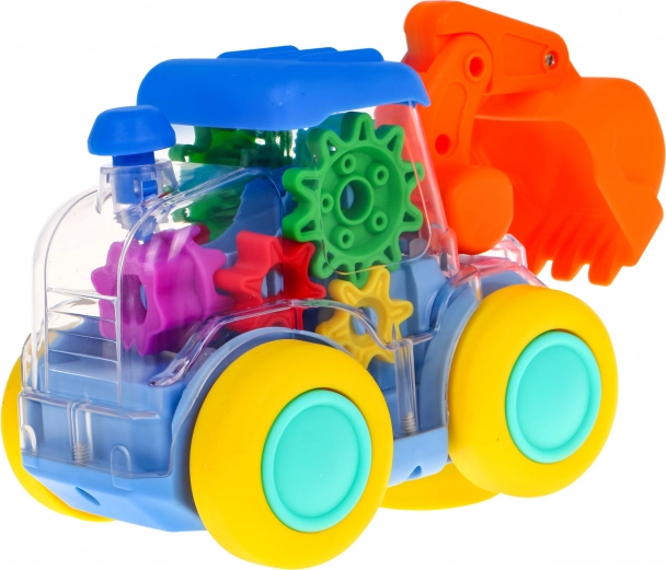 Carrozzeria trasparente con ingranaggi colorati