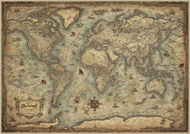 Puzzel wereldkaart 3000 stukjes