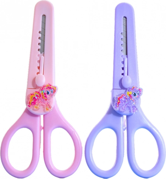 Children's Scissors with Cover and Decorative Horse 14cm
