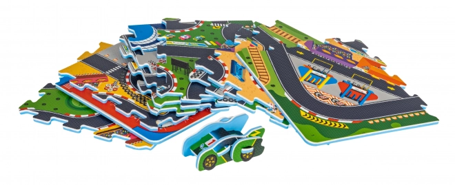 Racing Track Foam Puzzle Mat for Kids 10m+ with Assemble Car