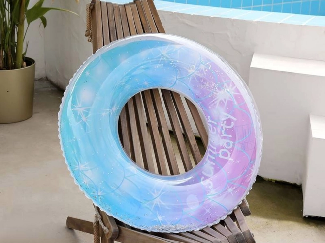 Fabulous Inflatable Pool Ring with Glitter Confetti for Children