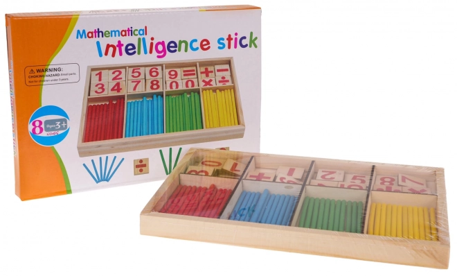 Wooden Math Learning Sticks Game