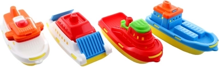 Barchetta di plastica colorata per l'acqua