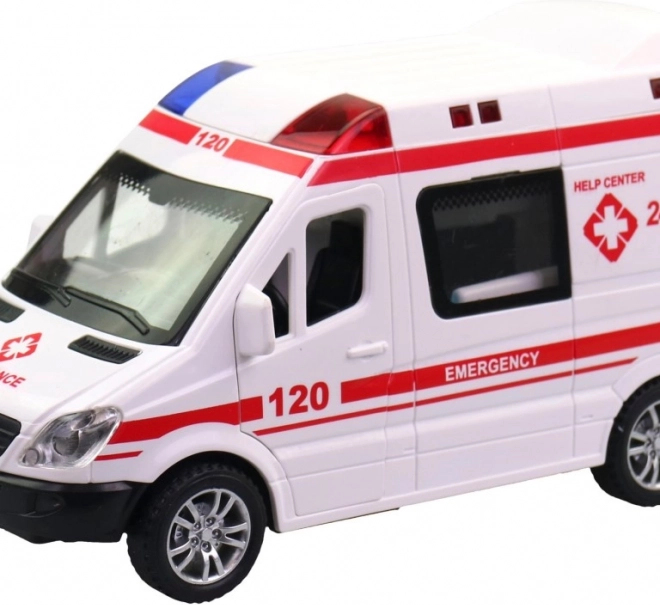 Auto hitna pomoć sa svjetlima i zvukom, 14 cm