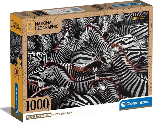 Clementoni National Geographic Zebra Puzzle 1000 Pieces