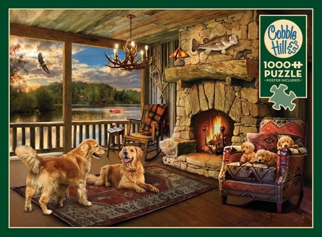 Cozy Cabin by the Lake Puzzle 1000 Pieces