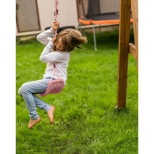Children's swing on rope pink