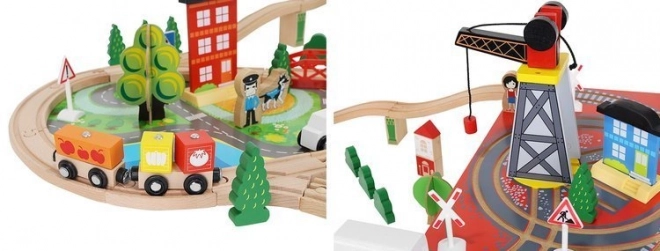 Wooden Battery Operated Train Set