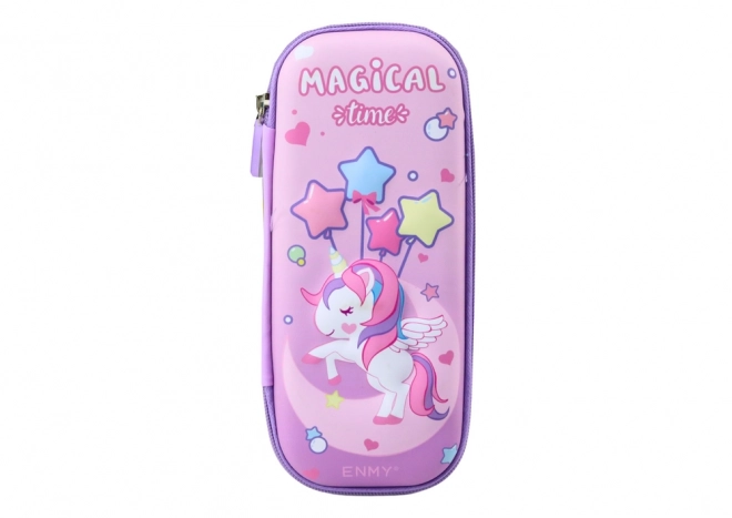 Unicorn 3D Foldable Pencil Case Purple