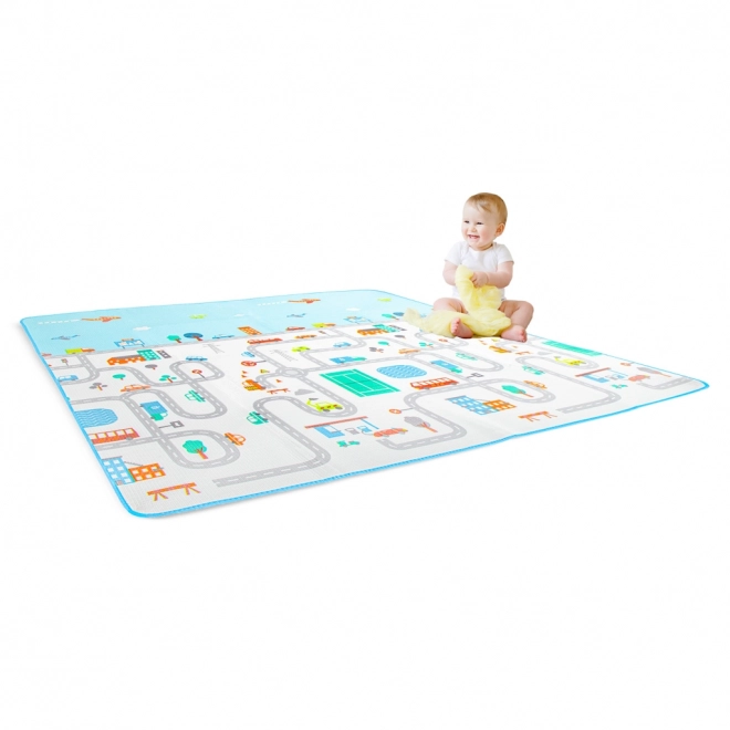 Large Foldable Foam Play Mat City Design