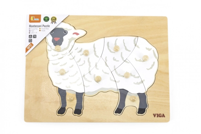 Wooden Montessori Puzzle - Sheep