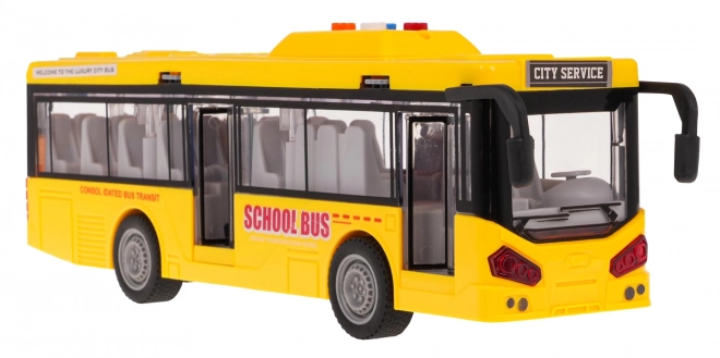 Yellow interactive bus with light and sound features