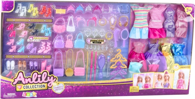 Large Fashion Set Anlily Dresses and Accessories 65 pcs
