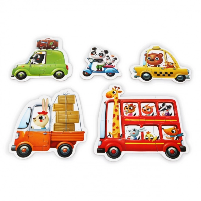 Puzzlika Cars 5-in-1 Puzzle Set