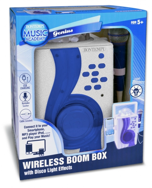 Karaoke Boom Box with Disco Light Effects