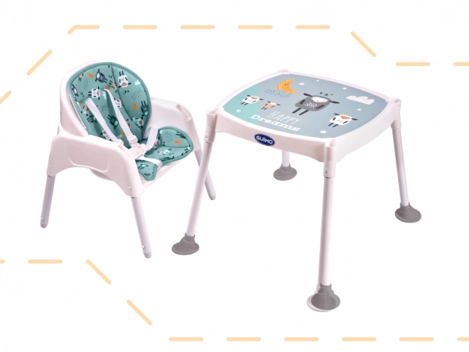 3-in-1 Green High Chair