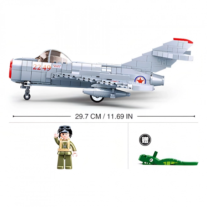 Sluban Model Bricks MiG-15 Fighter Jet Set