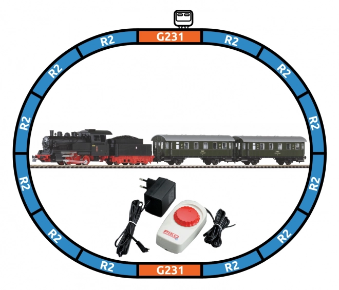 Piko Train Set with Steam Locomotive and Tender