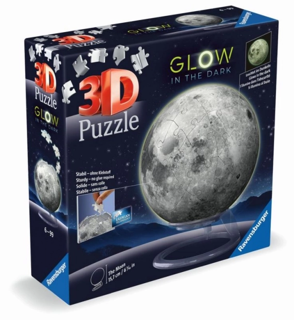 Glow in the Dark Moon Puzzle Ball