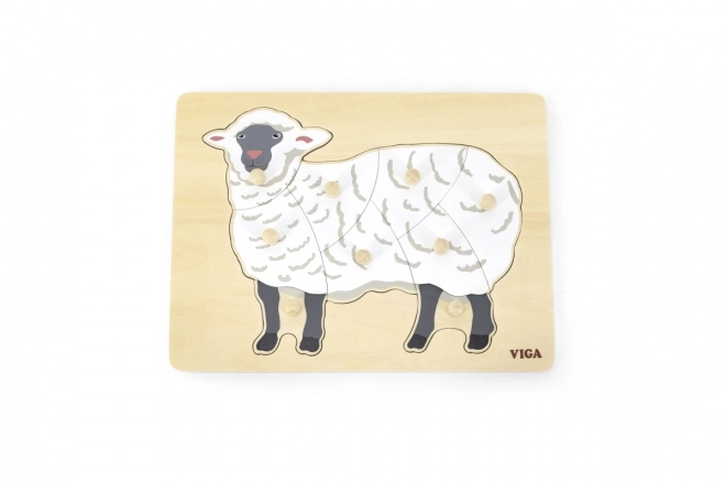 Wooden Montessori Puzzle - Sheep