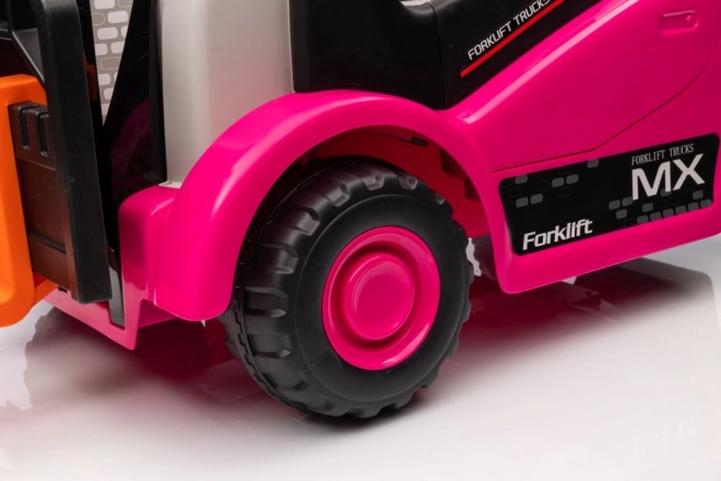 Pink Battery-Powered Forklift