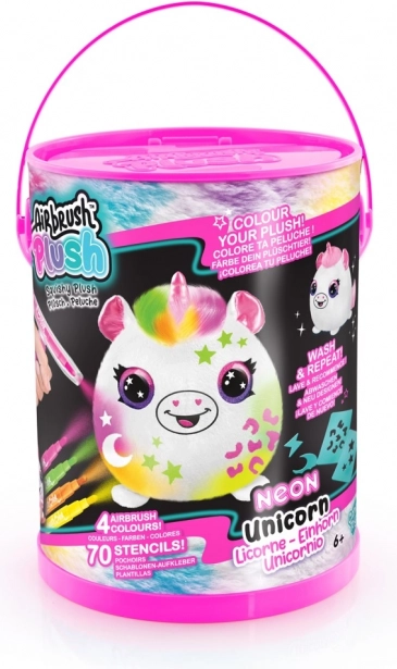Set creativo Airbrush Neon con peluche squish
