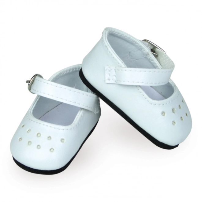 White Doll Shoes for 34cm Minouche Dolls