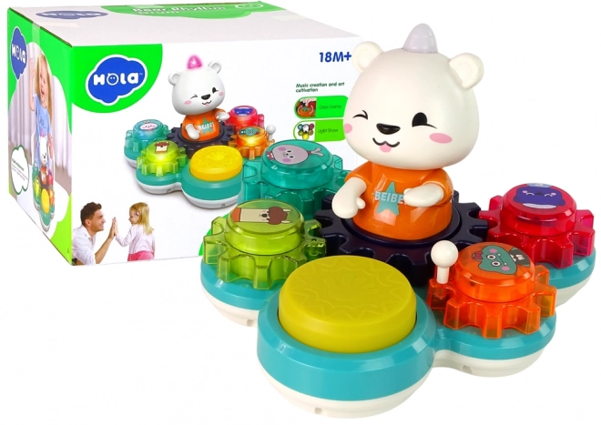 Interactive Educational Baby Toy Musical Bear Gears