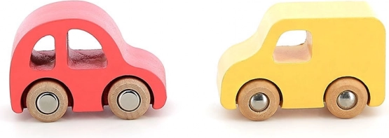Set of 4 Wooden City Cars by Vilacity