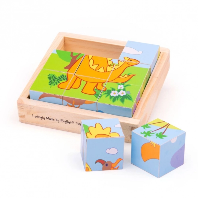 Dinosaur Puzzle Cubes Bigjigs Toys