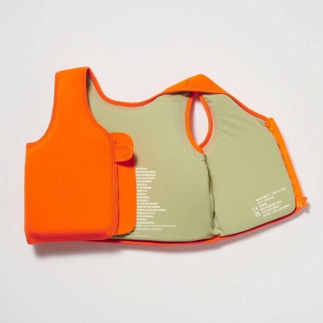 Sunnylife swimming vest Sonny the Sea Creature neon orange