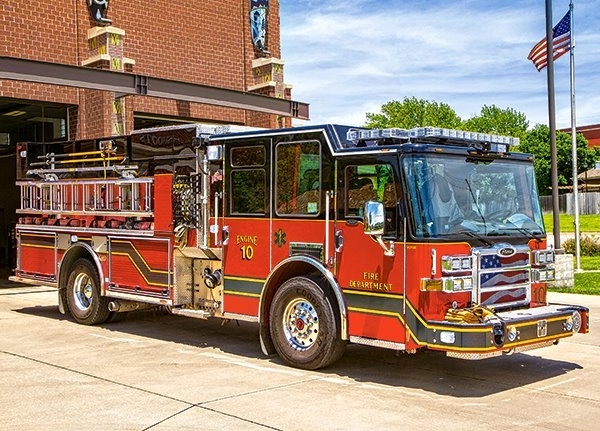 Colorful Fire Engine Puzzle for Kids