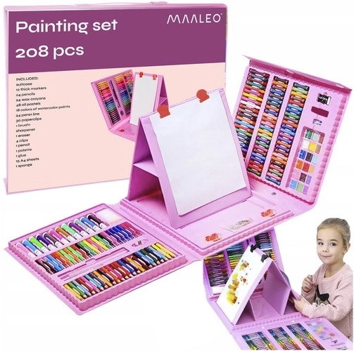 Deluxe Art Set with 208 Pieces in Carrying Case