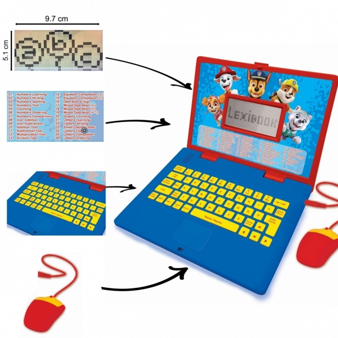 Tlapková patrola vzdělávací notebook dvojjazyčné aktivity PL/ ENG 124
