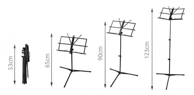 Foldable Music Stand with Adjustable Tripod