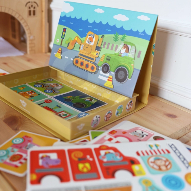 Armoire Montessori Magnétique Tooky Toy avec 80 Pièces