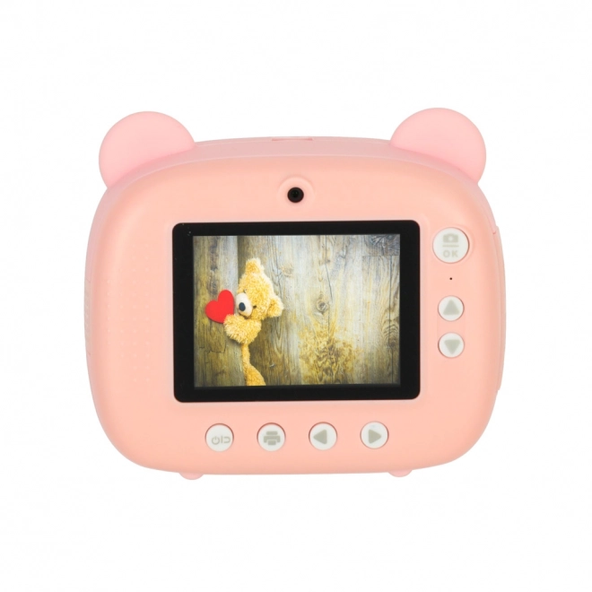 Instant Camera for Kids Pink Bear